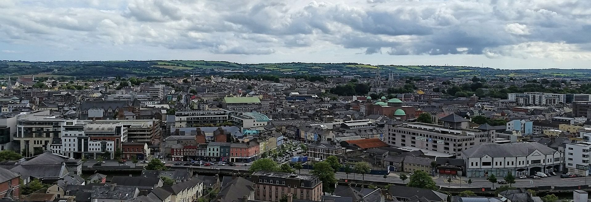 A panoramic view of the city of Cork, Ireland