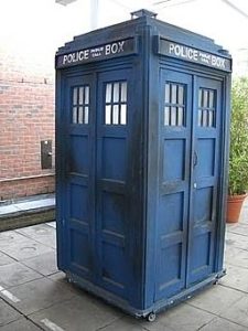 photo of the Tardis (blue photo booth) from Dr. Who